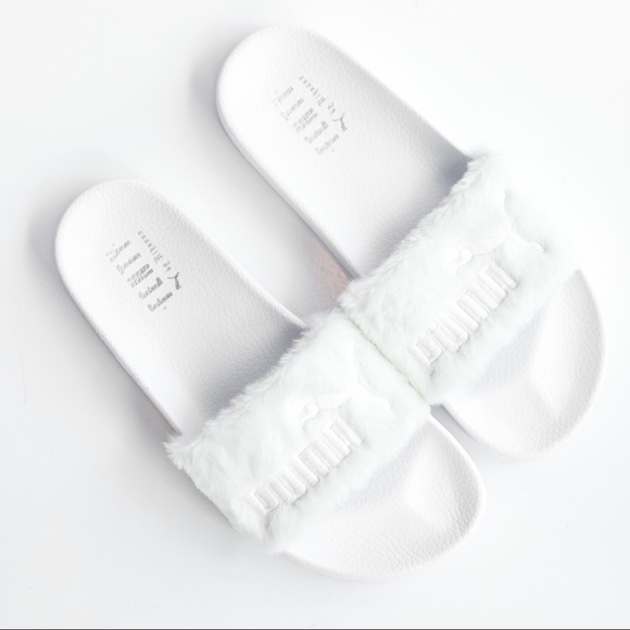 puma slides fur office